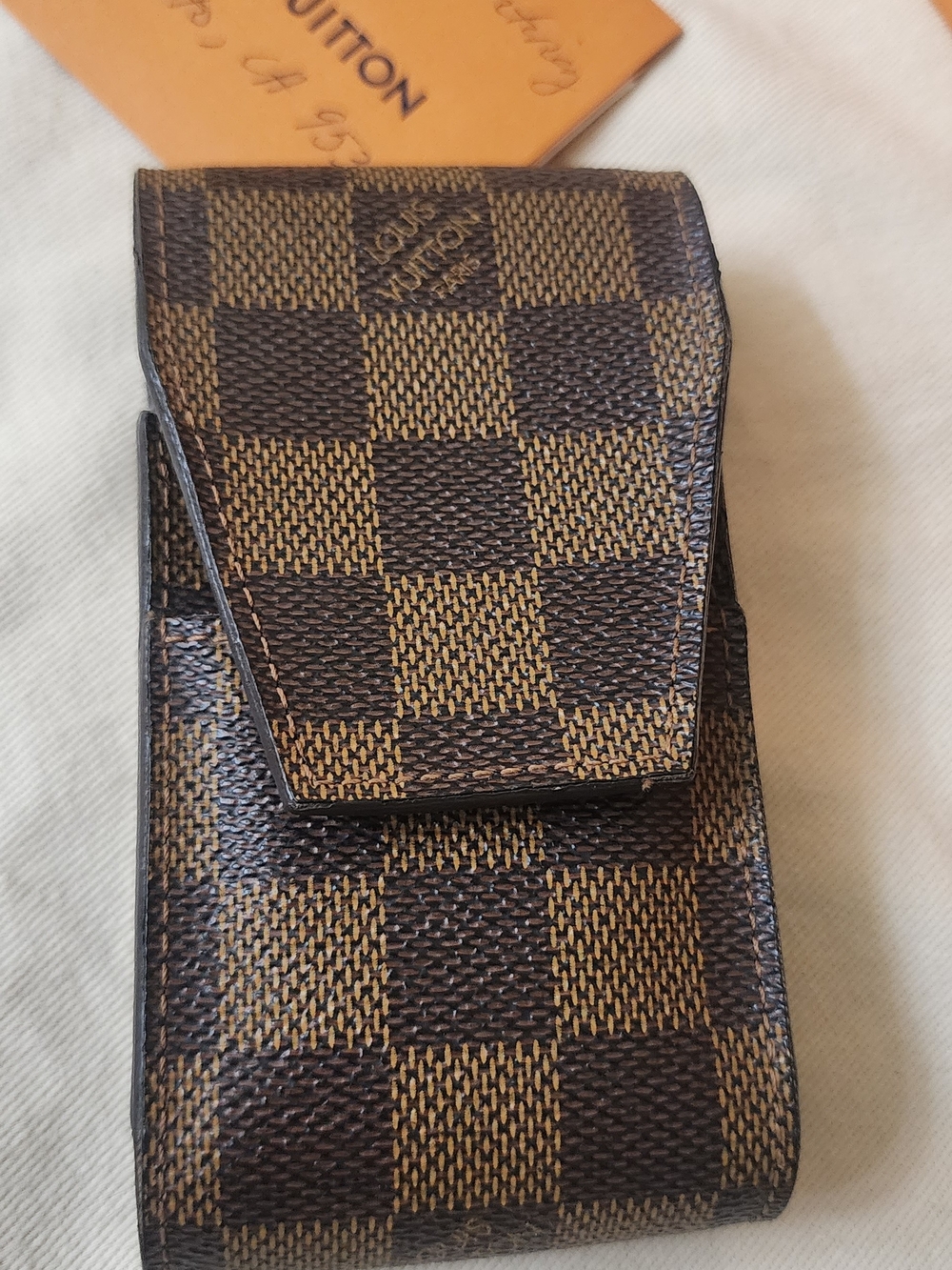 Louis Vuitton Brown Damier Ebene Checkered Cosmetic Case